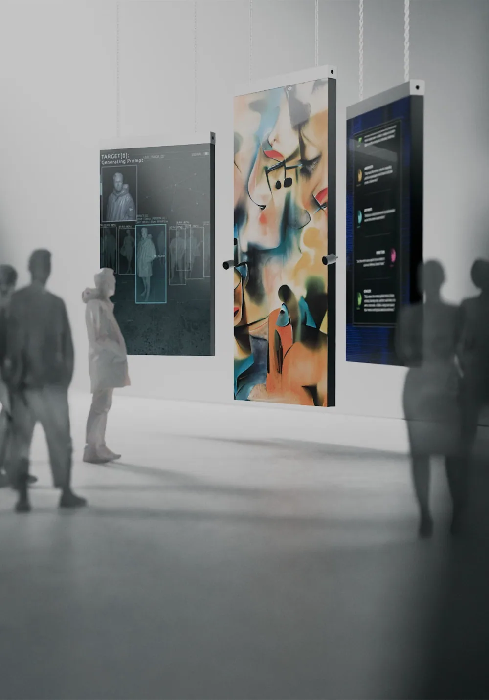 A speculative gallery installation for Botto's Mirror Stages